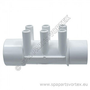 Water Manifold 2 Inch Socket x 2 Inch Spigot x 3/4 Inch SB (6PT)