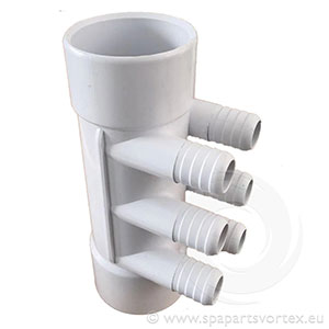 Water Manifold 2 Inch Socket x 2 Inch Socket x 3/4 Inch RB (6PT)