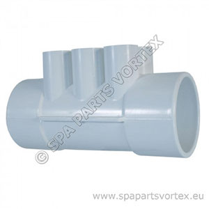 Water Manifold 2 Inch Socket x 2 Inch Socket x 1/2 Inch Socket (6PT)