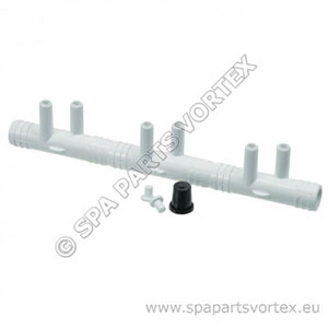 Air Manifold 3/4 Inch x 3/4 Inch x 3/8 Inch SB (6PT)