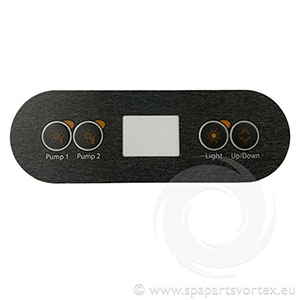 Wellis Control Panel Overlay - IN.K300 (2 Pump) Without Logo